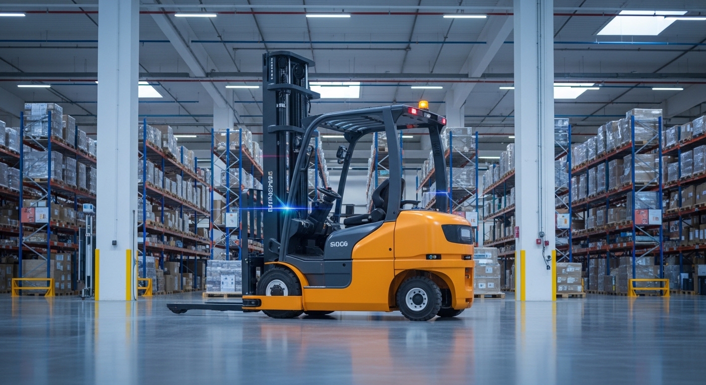 Ironhide Autonomous Forklift in modern warehouse